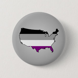 Asexuality colours chequered pattern Button