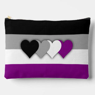 Asexuality flag accessory pouch
