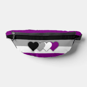 Asexuality flag bum bags