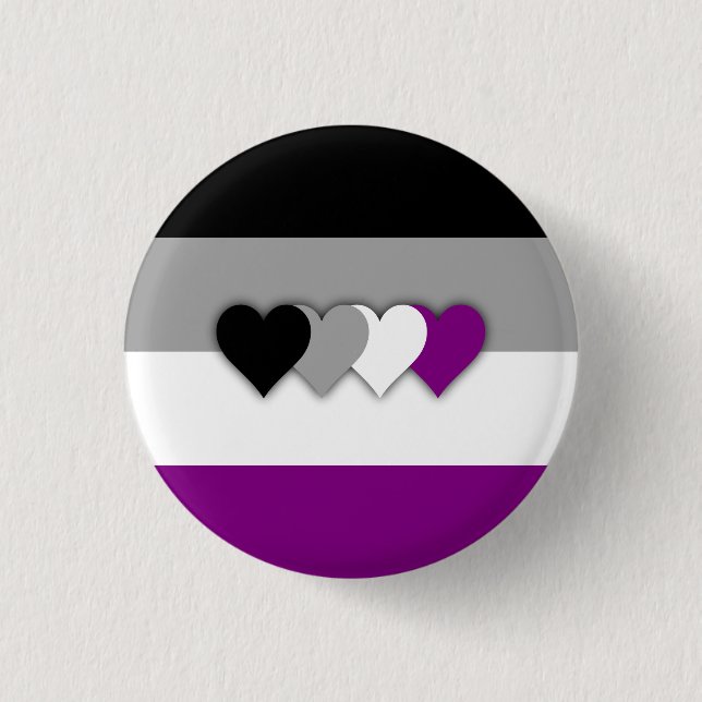 Asexuality flag button (Front)