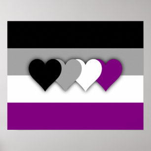 Asexuality flag Poster