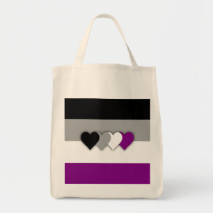 Asexuality flag tote bag