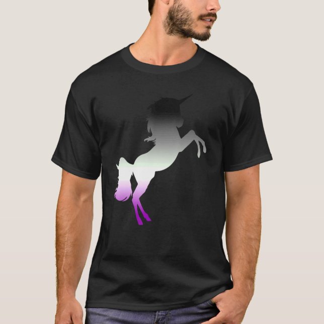 Asexuality Flag Unicorn Ace Pride Month Lgbtq Asex T-Shirt (Front)