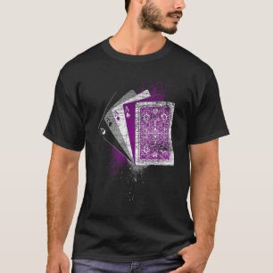 Asexuality Gift Ace Flag Playing Cards Queer LGBT  T-Shirt