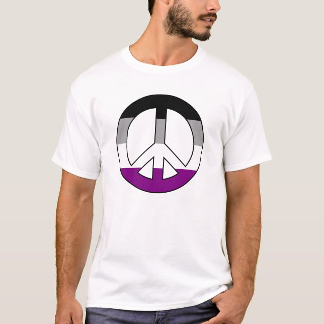Asexuality peace sign sign sign T-Shirt (Front)