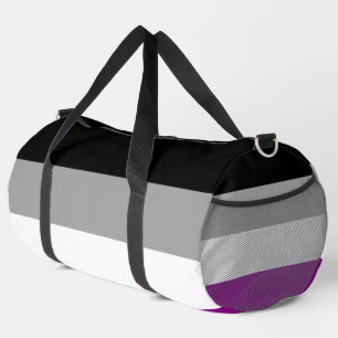 Asexuality pride flag duffle bag
