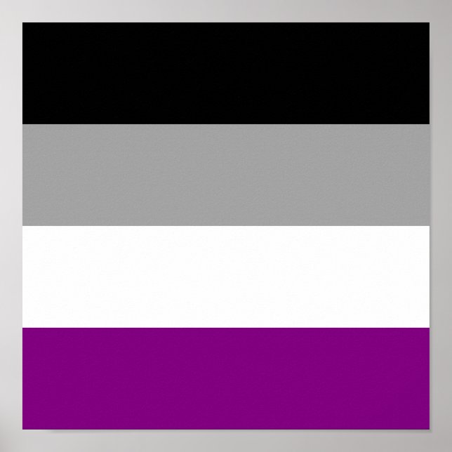 Asexuality pride flag poster (Front)
