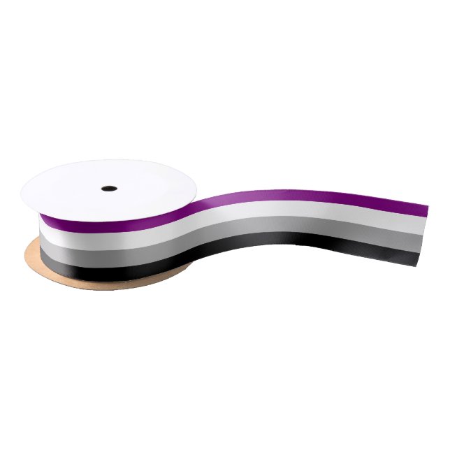 Asexuality pride flag ribbon satin ribbon (Spool)