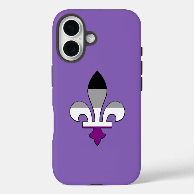 Asexuality pride fleur-de-lis Case-Mate iPhone cas Case (Back)