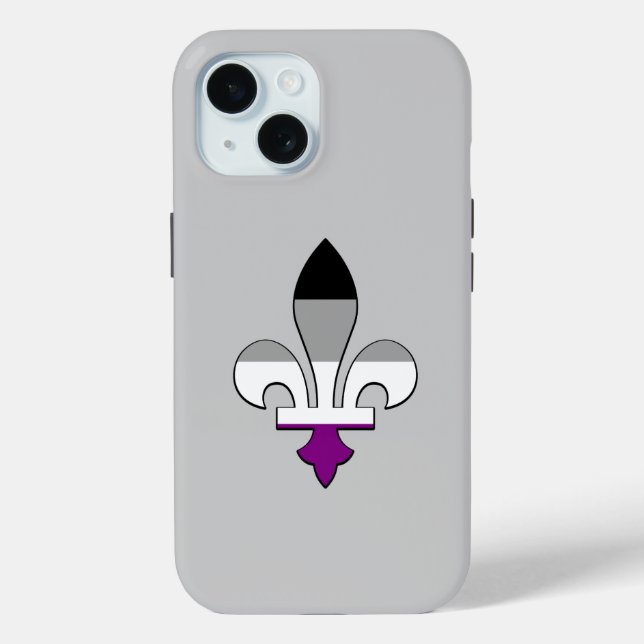 Asexuality pride fleur-de-lis Case-Mate iPhone case (Back)