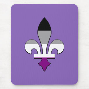 Asexuality pride fleur-de-lis mouse pad