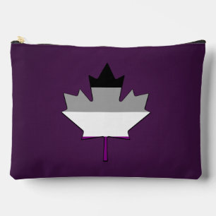 Asexuality pride maple leaf  accessory pouch