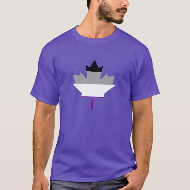 Asexuality pride maple leaf T-Shirt (Front)