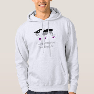 Asexuality pride world map map Hoodie