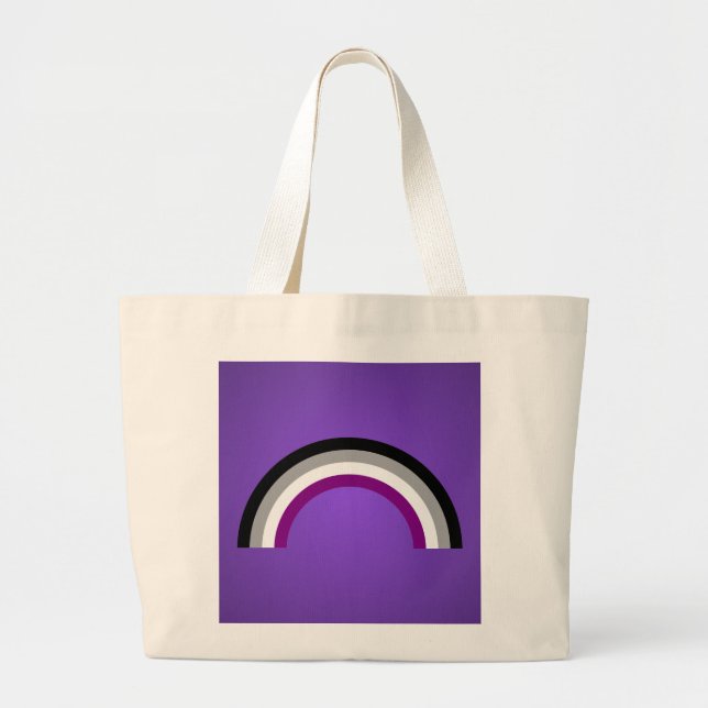 Asexuality rainbow pride Backpack Large Tote Bag (Front)