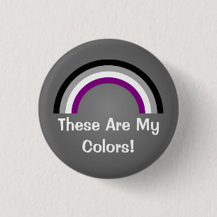 Asexuality rainbow pride Button
