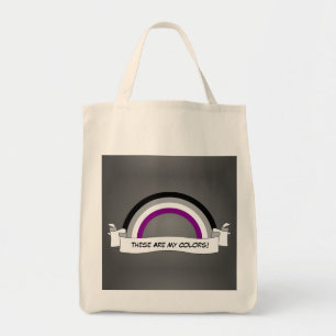 Asexuality rainbow pride  tote bag