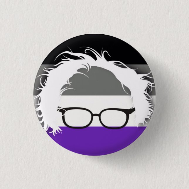 Asexuals for Bernie Sanders 3 Cm Round Badge (Front)