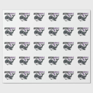 Asexuwhale" Funny Whale Sea LGBTQ Asexual Pride Wrapping Paper