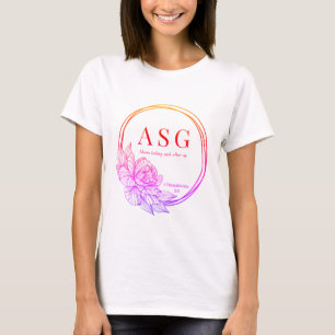 ASG logo in pinks and oranges (name on back) T-Shirt