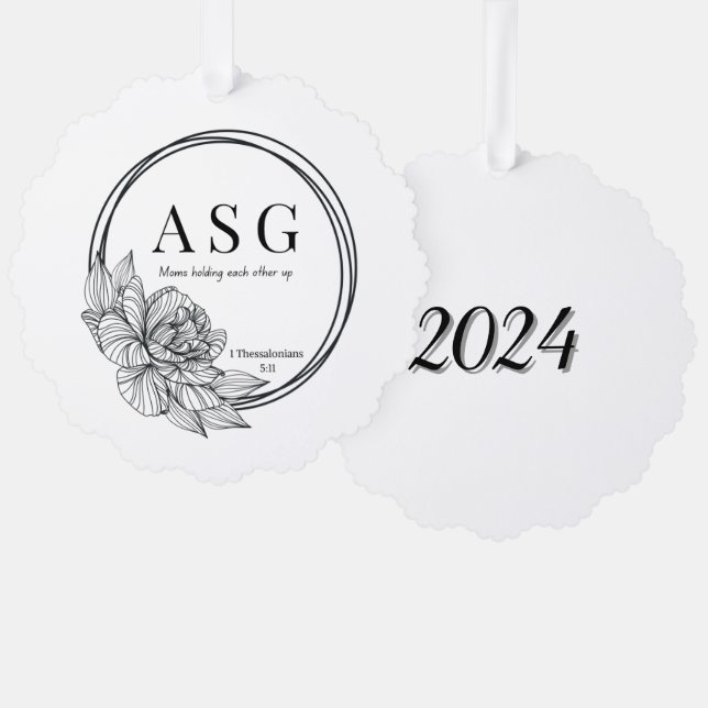 ASG Logo With Date Ornament Card (Front/Back)