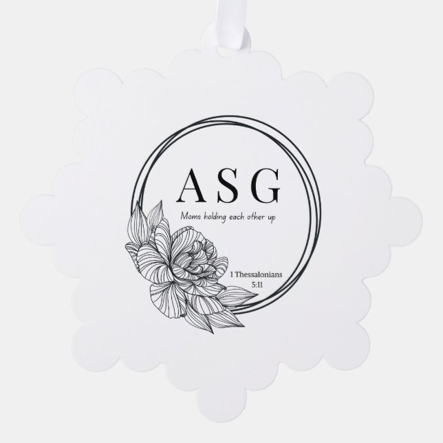 ASG Snowflake Ornament With Logo (Front)
