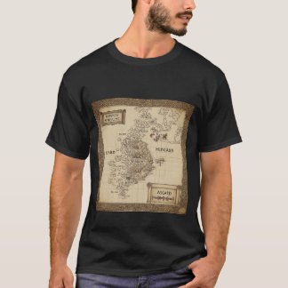 Asgard & Midgard - Fantasy Realms Map T-Shirt