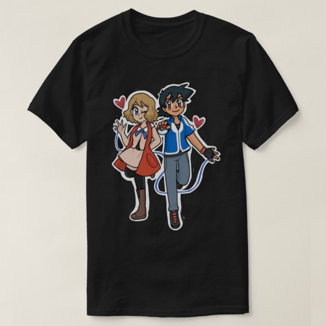 Ash and Serena - Amourshipping  .png T-Shirt (Design Front)