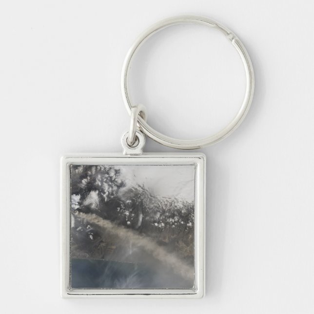 Ash and steam continue billowing key ring (Front)