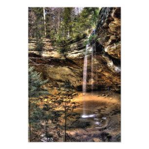 Ash Cave Falls, Hocking Hills, Ohio Photo Print
