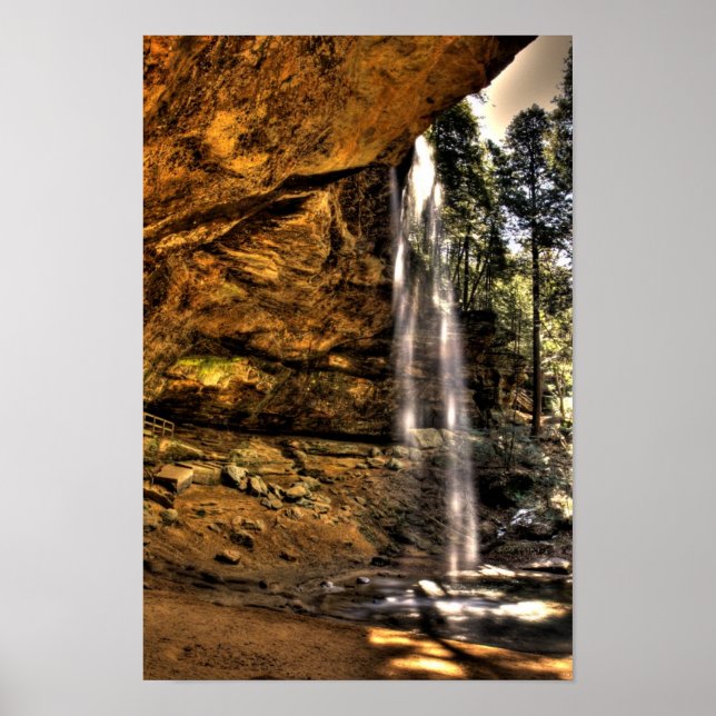 Ash Cave waterfall, Hocking Hills, Ohio Poster (Front)