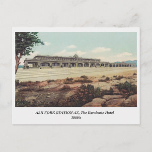 Ash Fork, Arizona Railway, Escalante Hotel 1900s Postcard