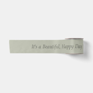 Ash Grey BABDAB - Custom Message or Blank Satin Ribbon