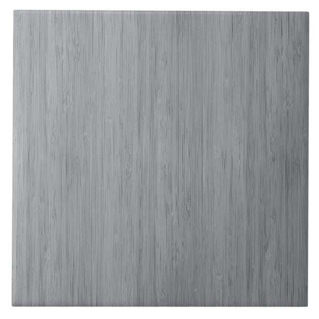 Ash Grey Bamboo Wood Grain Look Ceramic Tile (Front)