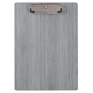 Ash Grey Bamboo Wood Grain Look Clipboard