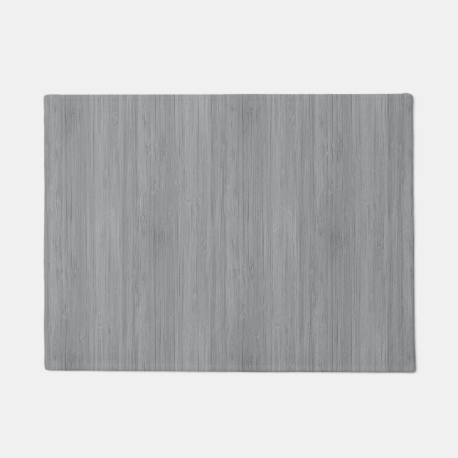 Ash Grey Bamboo Wood Grain Look Doormat (Front)