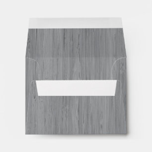 Ash Grey Bamboo Wood Grain Look Envelope
