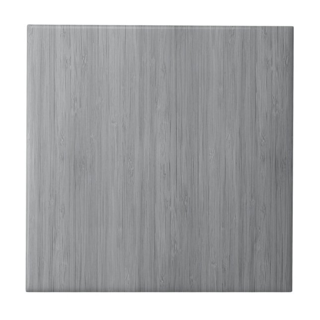Ash Grey Bamboo Wood Grain Look Tile (Front)