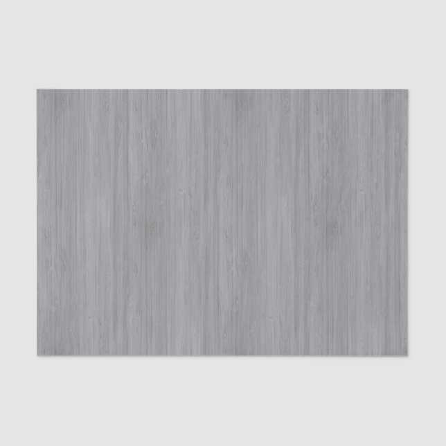 Ash Grey Bamboo Wood Grain Look Tissue Paper (Front)
