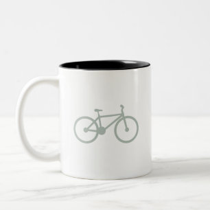 Ash Grey Bicycle Two-Tone Coffee Mug