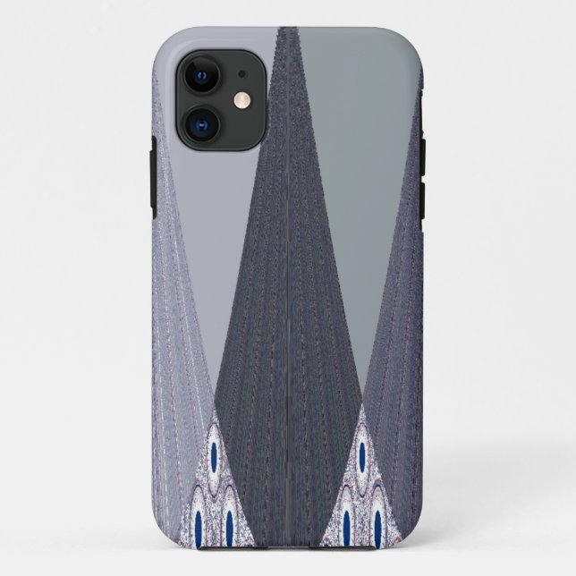 Ash Grey Chevron Dots Art Print Case-Mate iPhone Case (Back)