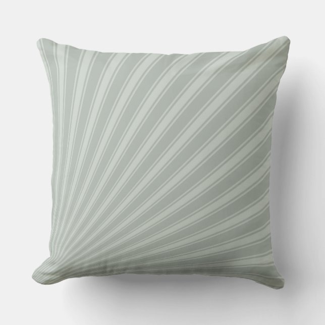 Ash grey Colour Stripe Funky Pattern Cushion (Front)