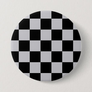 Ash Grey Grey Chequered Pattern Design 7.5 Cm Round Badge