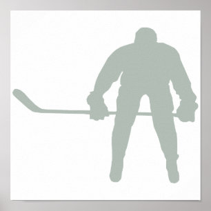 Ash Grey Hockey Poster