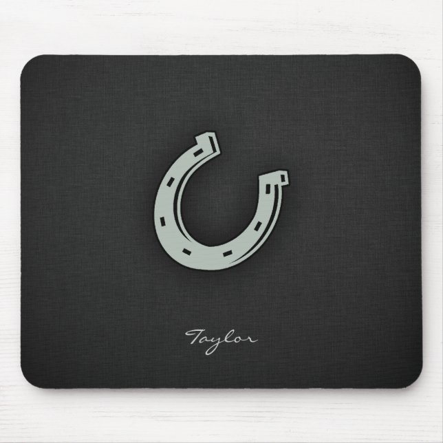 Ash Grey Horseshoe Mouse Pad (Front)