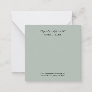 Ash Grey Modern Minimalist Plain Card