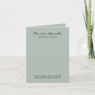 Ash Grey Modern Minimalist Plain Note Card