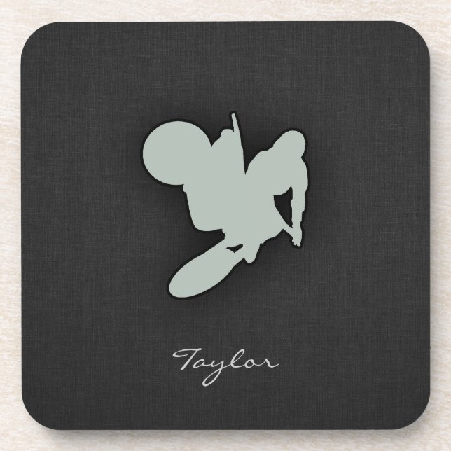 Ash Grey Motocross Coaster (Front)