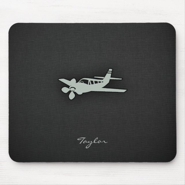 Ash Grey Plane Mouse Pad (Front)
