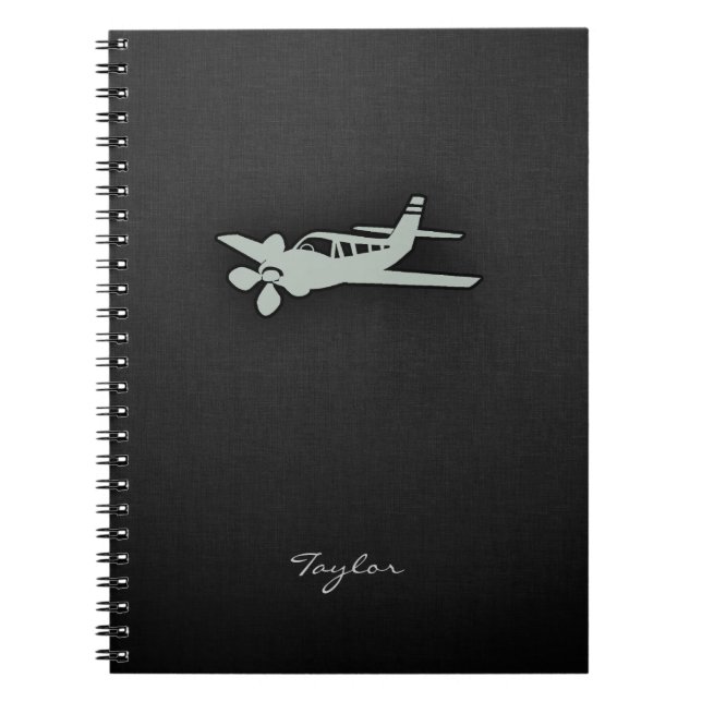 Ash Grey Plane Notebook (Front)